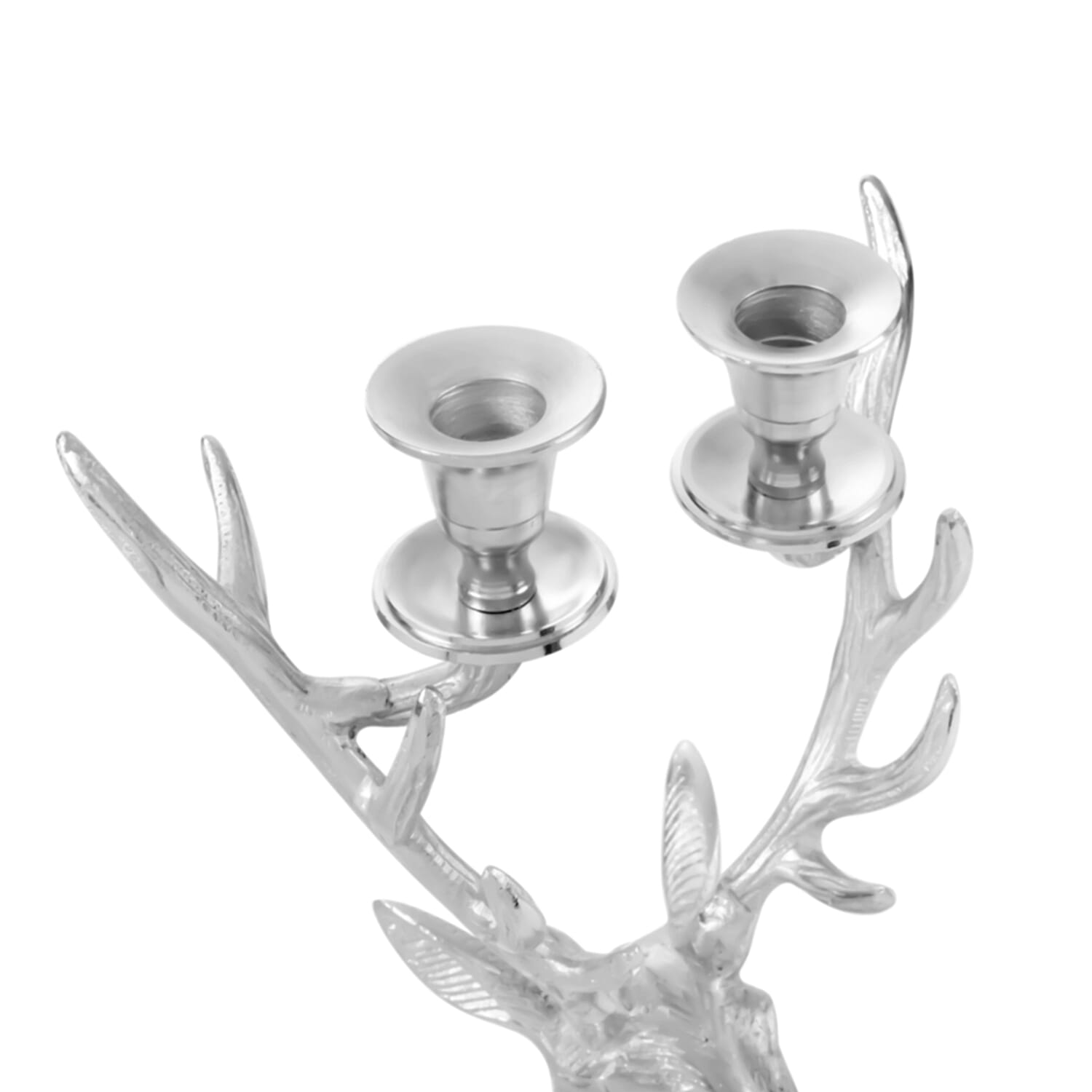 LIVMORE Reindeer T-Light Holder (50 x 25 x 20 cm) - Silver
