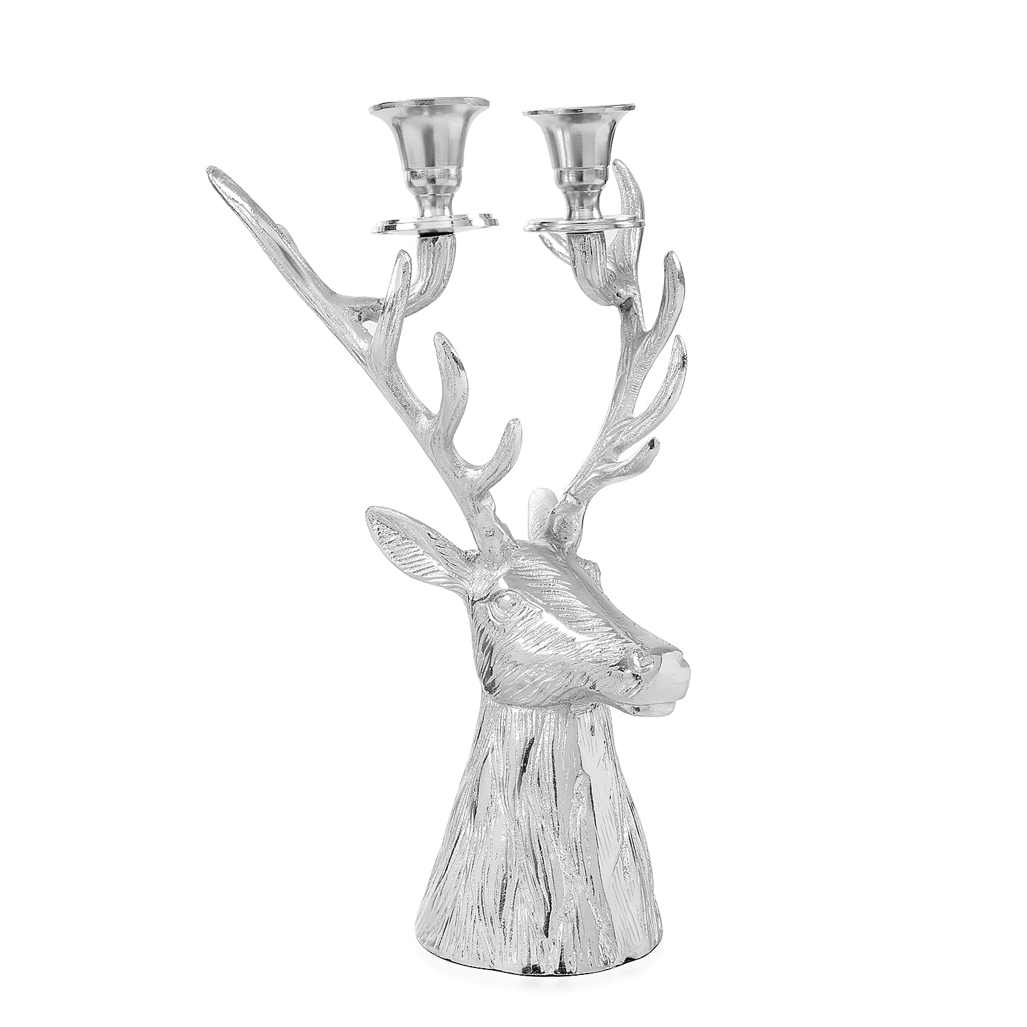 LIVMORE Reindeer T-Light Holder (50 x 25 x 20 cm) - Silver