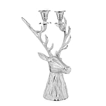 LIVMORE Reindeer T-Light Holder (50 x 25 x 20 cm) - Silver