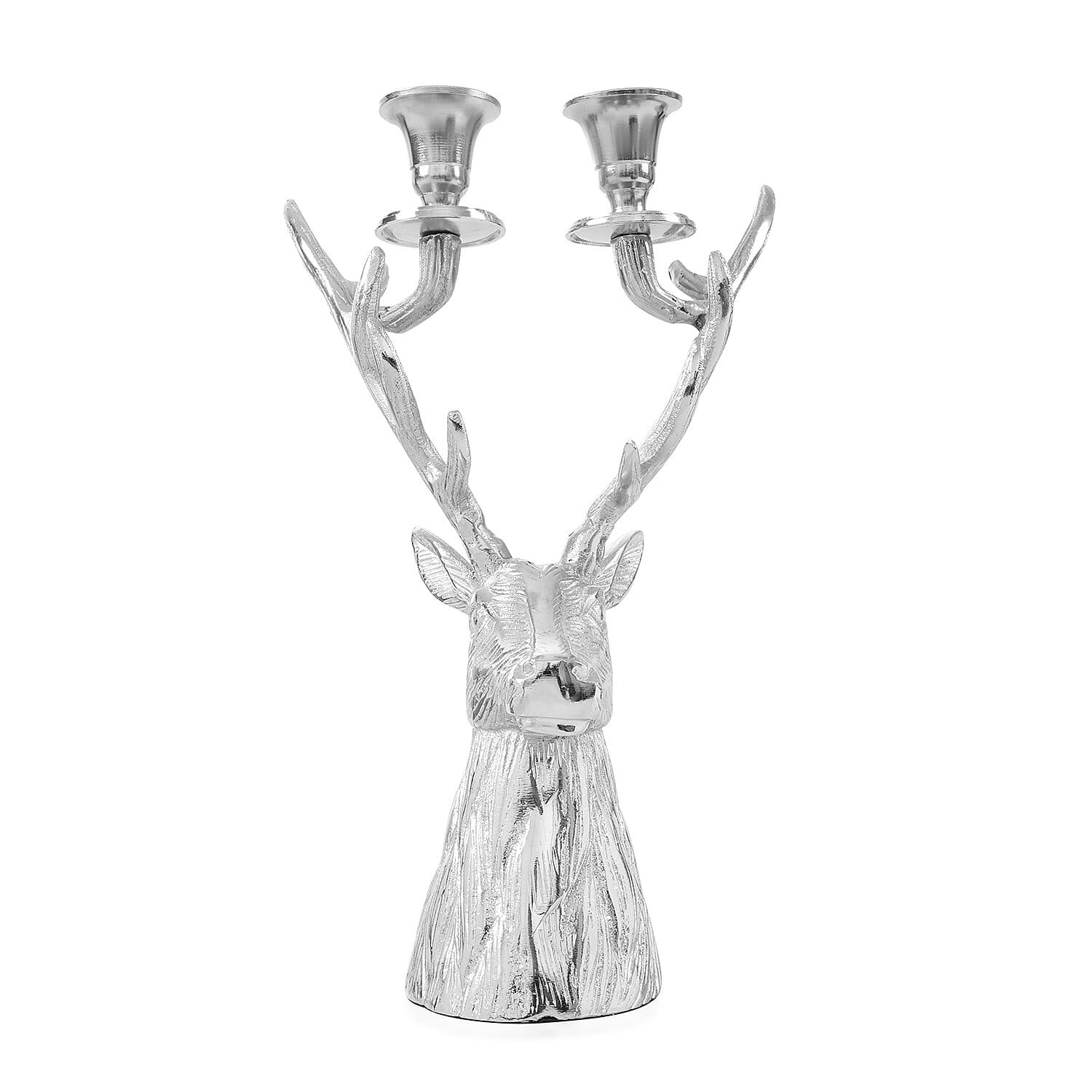 LIVMORE Reindeer T-Light Holder (50 x 25 x 20 cm) - Silver