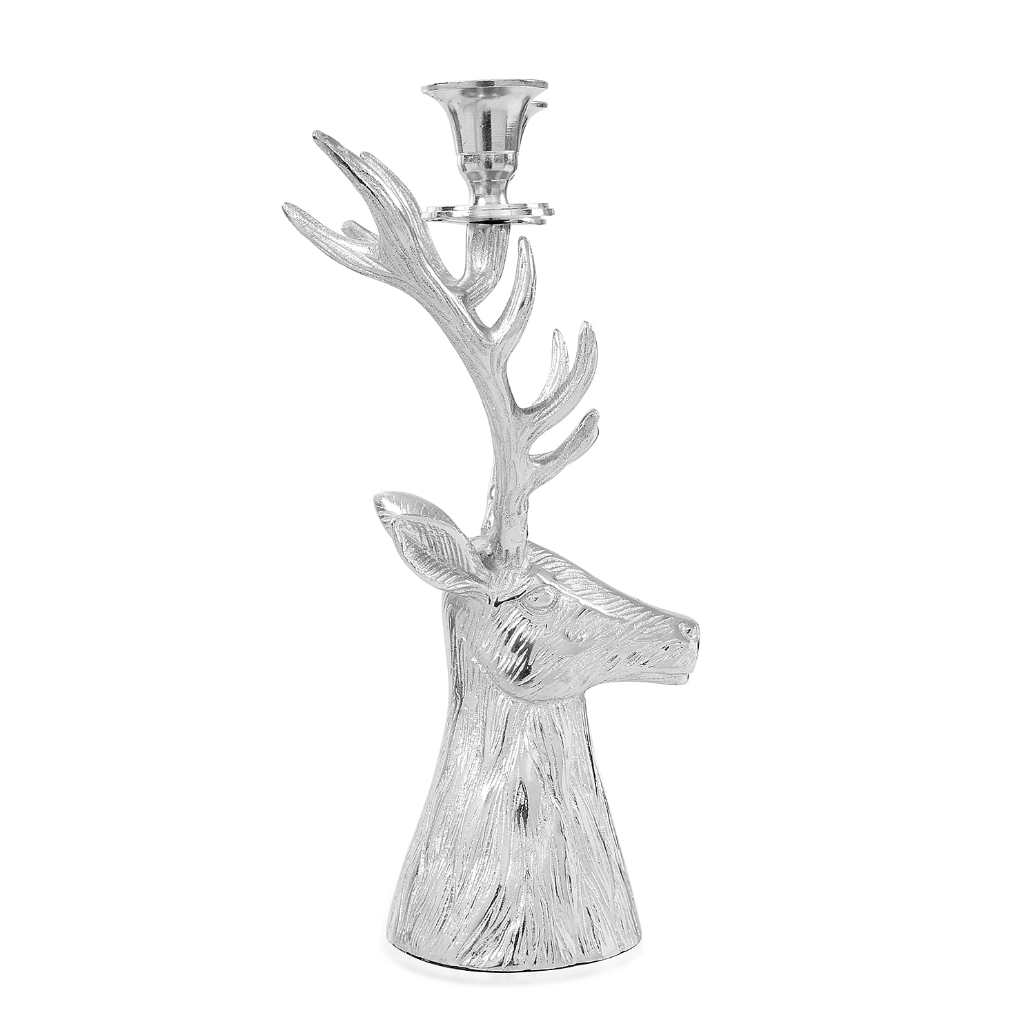 LIVMORE Reindeer T-Light Holder (50 x 25 x 20 cm) - Silver