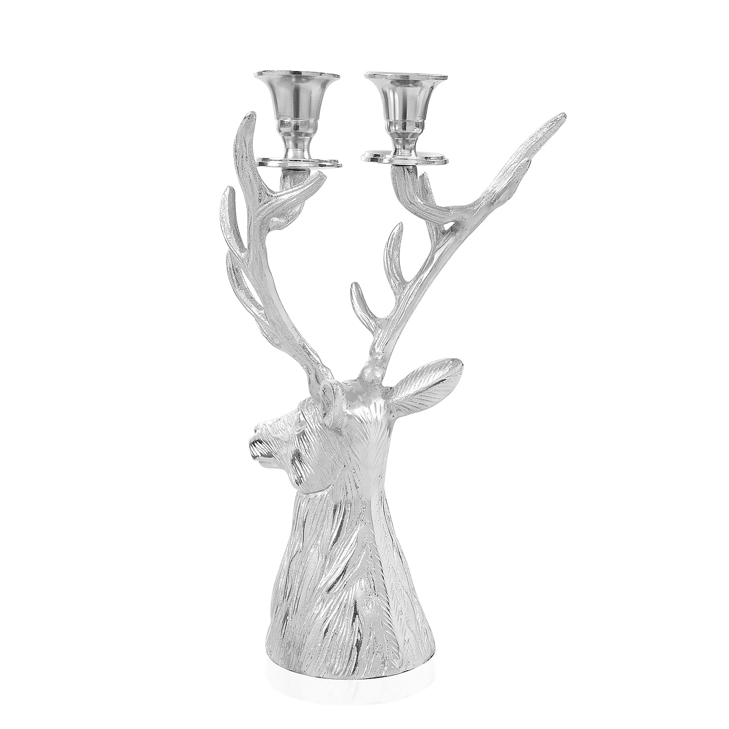 LIVMORE Reindeer T-Light Holder (50 x 25 x 20 cm) - Silver
