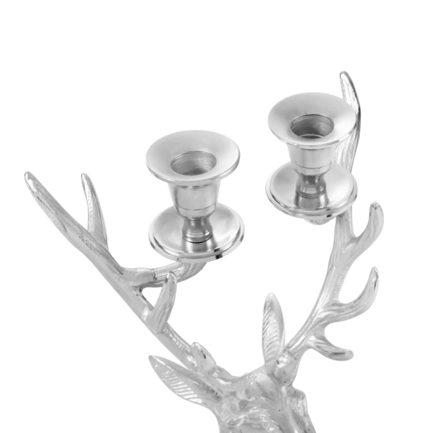 LIVMORE Reindeer T-Light Holder (50 x 25 x 20 cm) - Silver