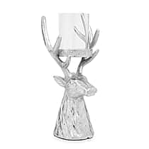 LIVMORE Stag Tea Light Holder - Silver