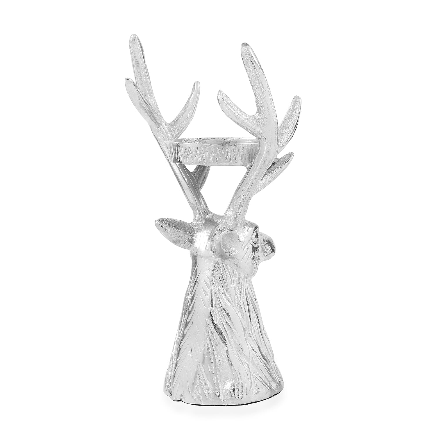 LIVMORE Stag Tea Light Holder - Silver