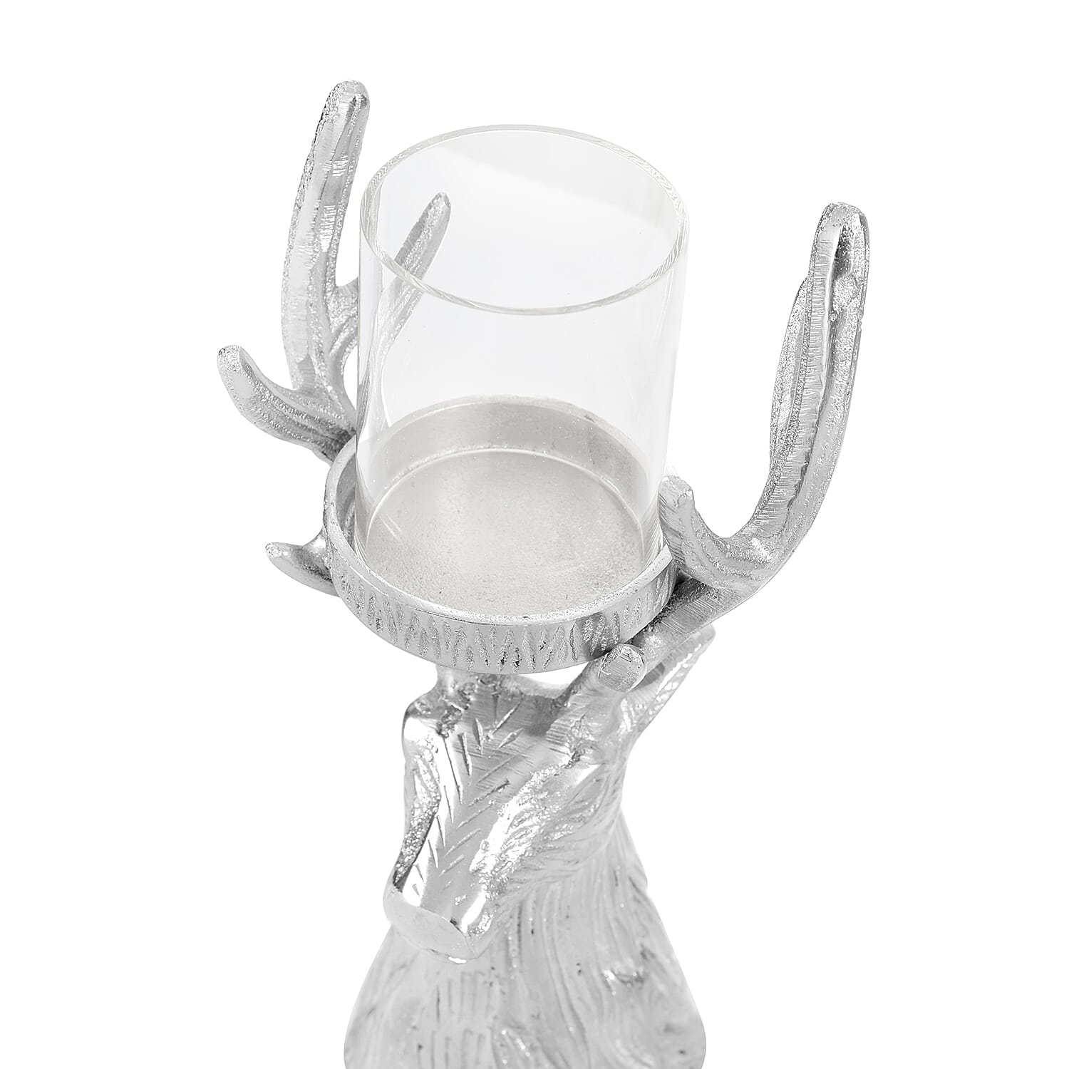 LIVMORE Stag Tea Light Holder - Silver