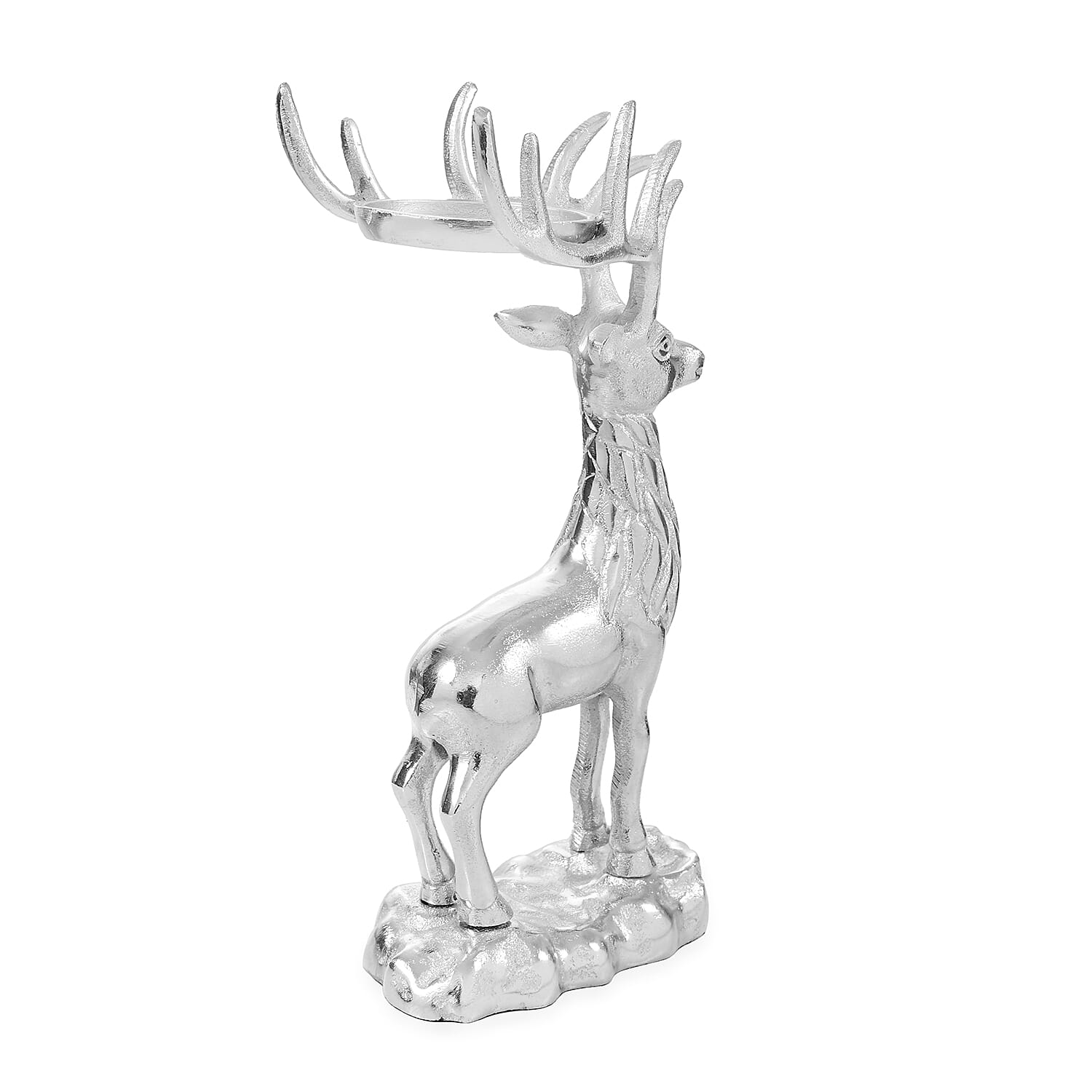 LIVMORE Stag's Head Candle Holder - Silver