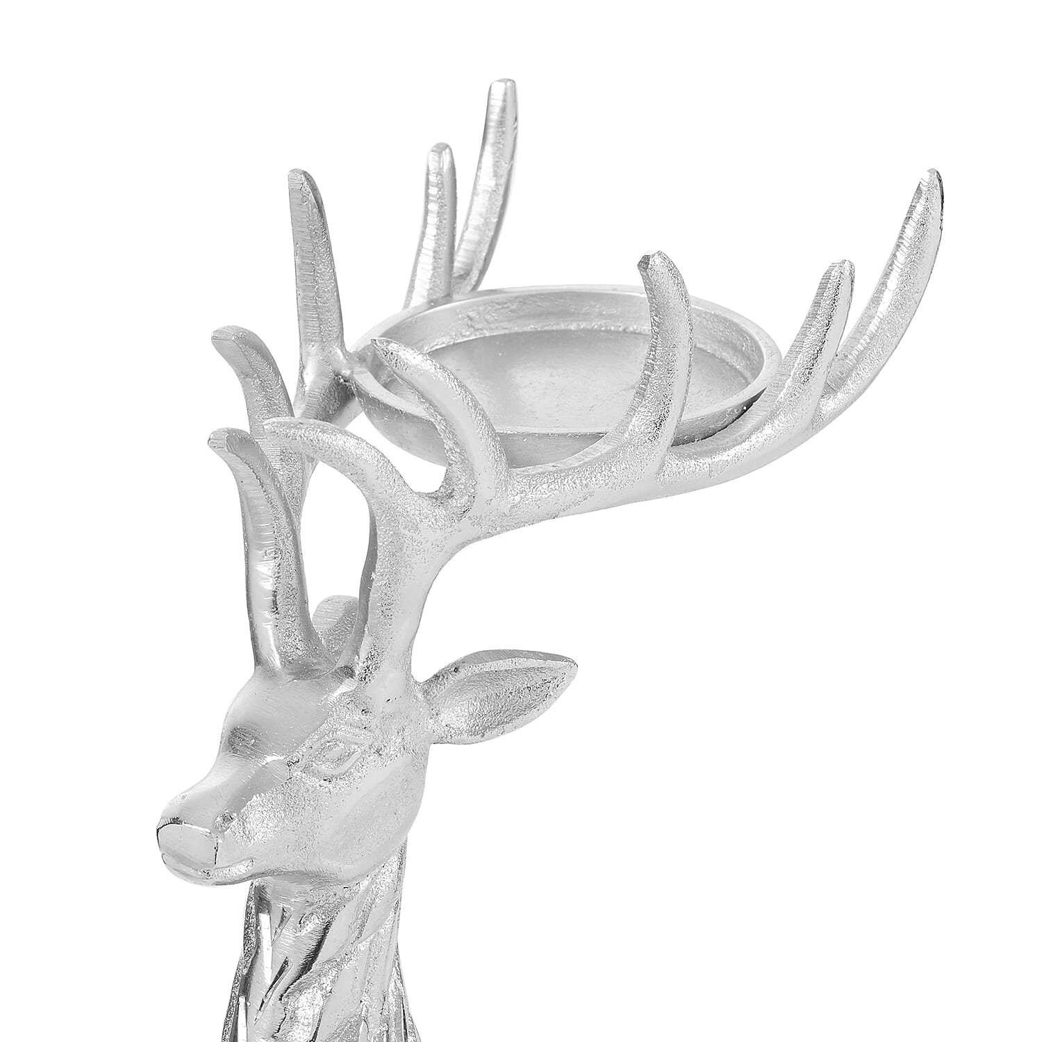 LIVMORE Stag's Head Candle Holder - Silver