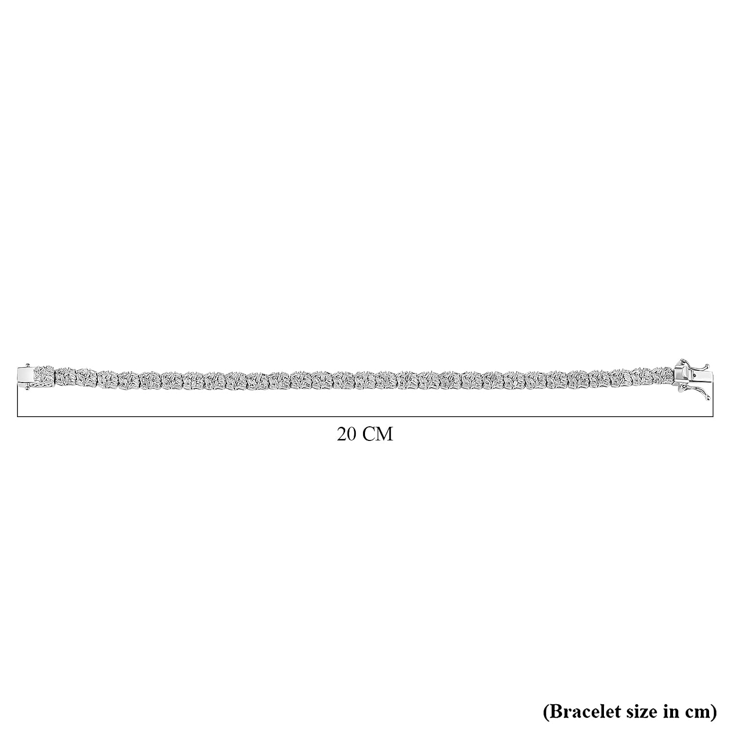 Luxuriant Lab Grown Diamond (SI-GH) Bracelet (Size 7.50) in Rhodium Overlay Sterling Silver 2.31 Ct