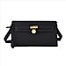 Guanchi Stylish Genuine Leather Crossbody Bag with Shoulder Strap - Black