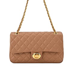 Guanchi Stylish Genuine Leather Crossbody Bag with Shoulder Chain Strap - Teal