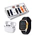 Closeout Deal - i20 Ultra 2 Max 10-in-1 Smartwatch Set with Earphones & 7 Strap, Compatible with Apple iOS and Android - Black