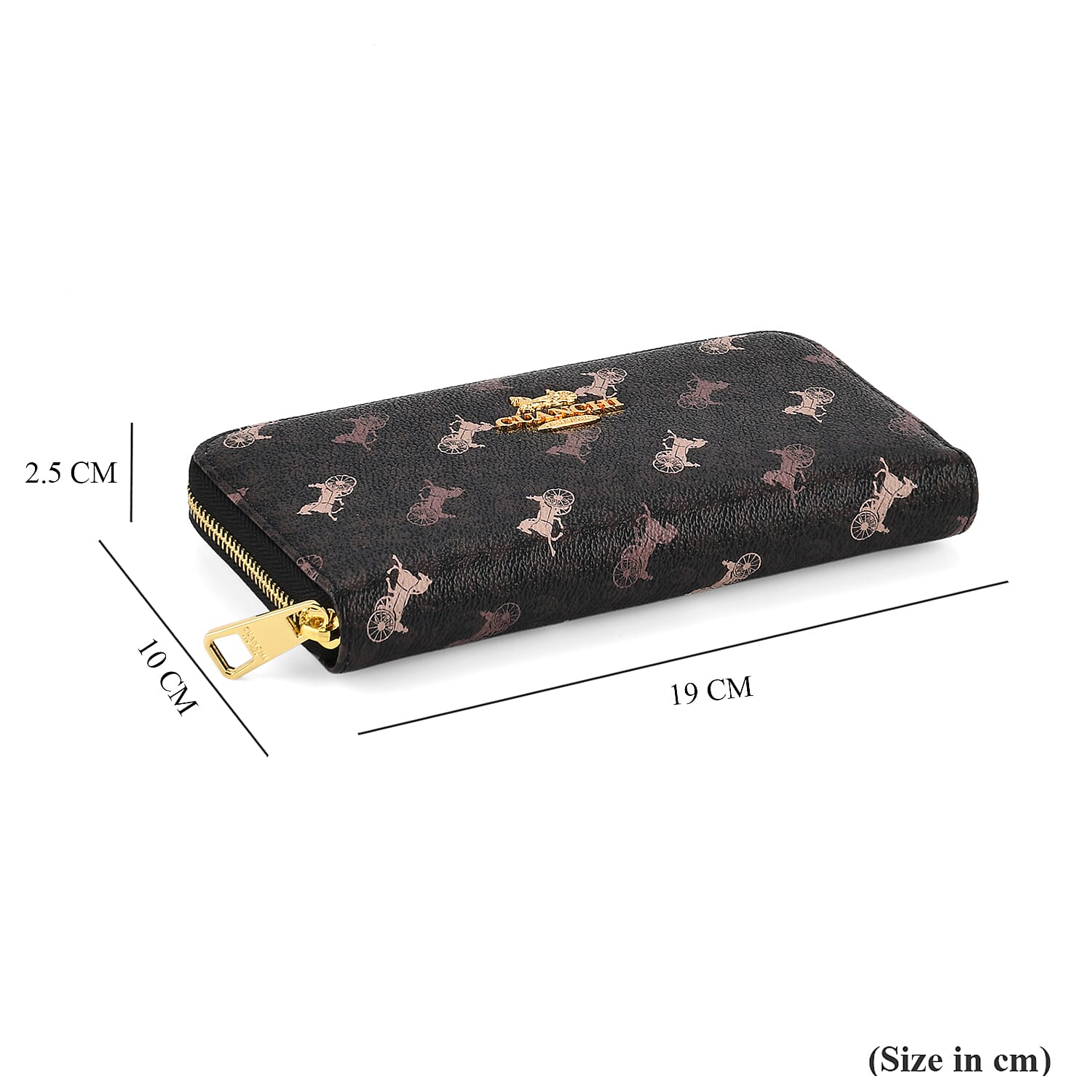 Guanchi Stylish Patterned Wallet - Black & Beige