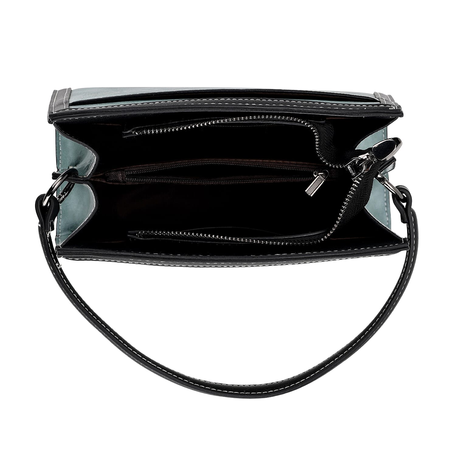 Floral Deer Embroidered Sling Handbag - Blue