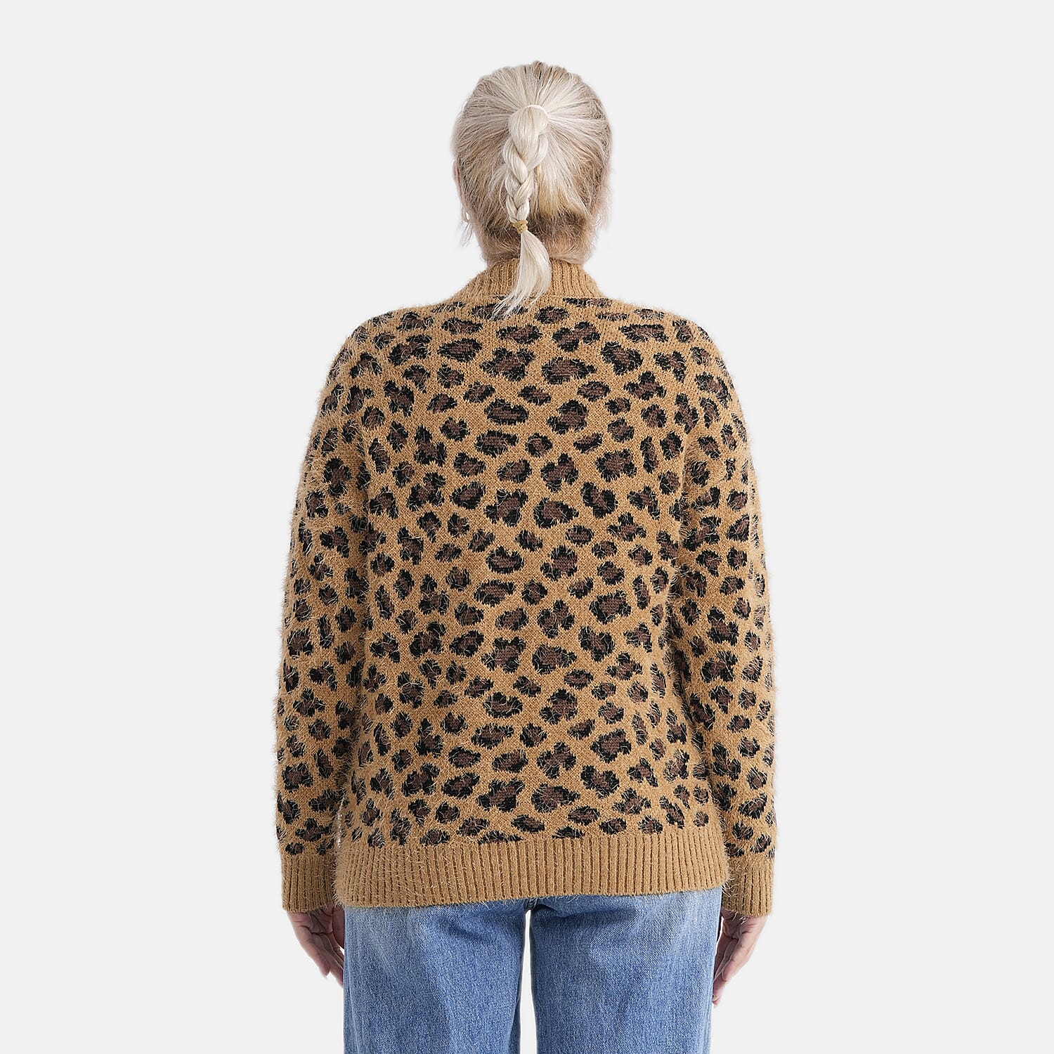 - MAISI Leopard Print Knit Cardigan (One Size UK 8-18) - Brown - Black