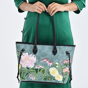 https://tjcuk.sirv.com/Products/82/3/8231182/PU-Patterned-Tote-Bag-Size-46x15x28-cm-Green-Blue_8231182_3.jpg?w=342&h=342