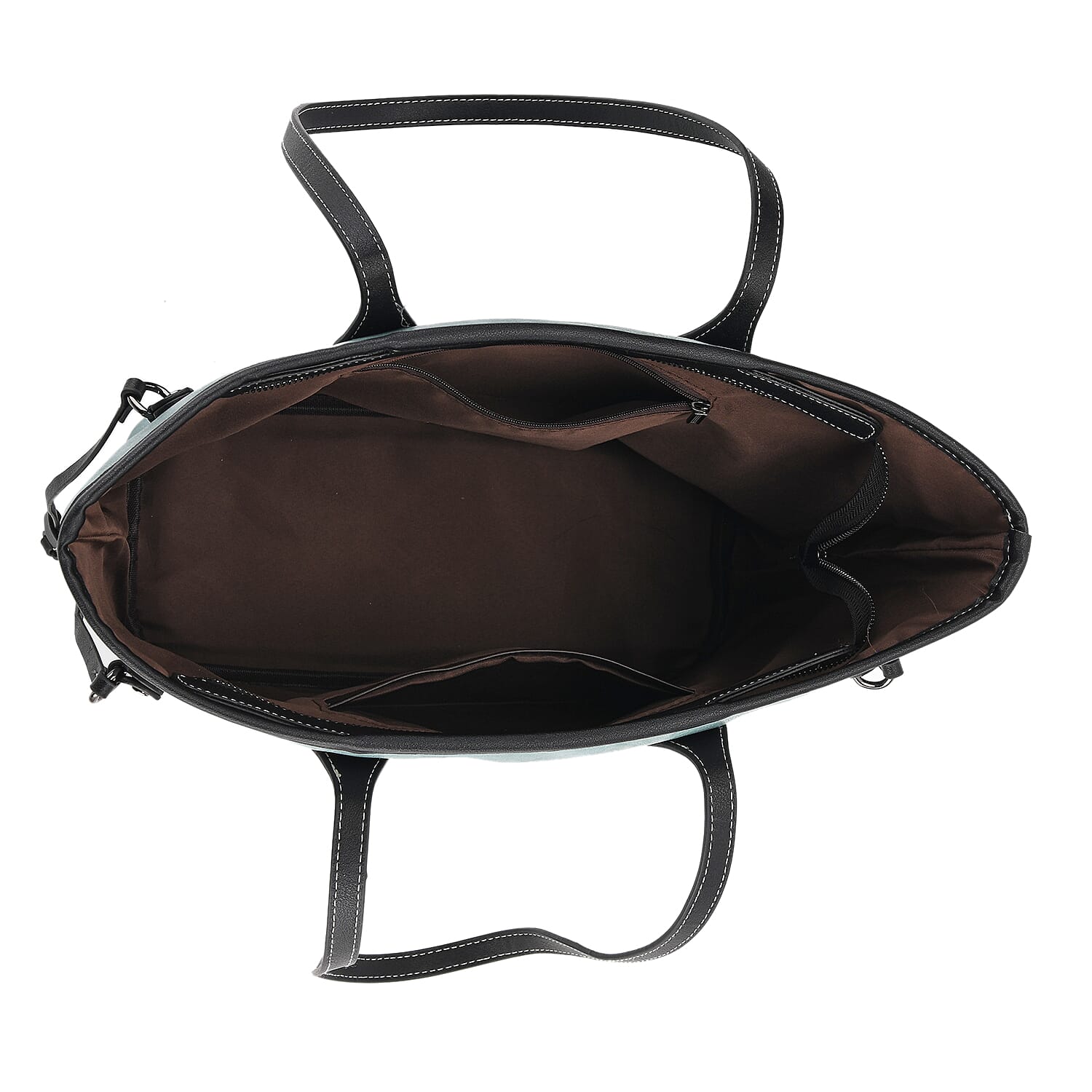 Floral Embroidered Tote Bag - Blue