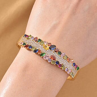 https://tjcuk.sirv.com/Products/82/3/8231305/Multi-Color-Cubic-Zirconia-Full-Bangle-Size-7-5-in-Yellow-Gold-Plated-_8231305_1.jpg?w=342&h=342
