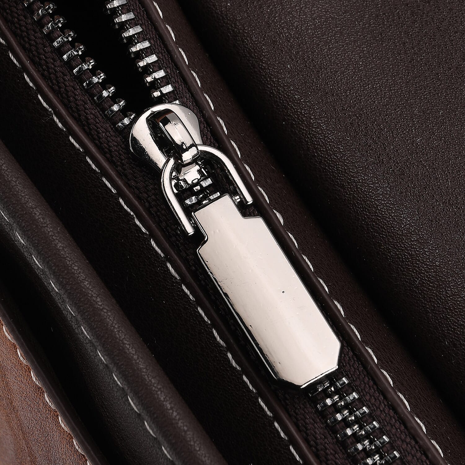 Floral Embroidered Sling Crossbody Bag - Brown