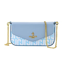 JVC- Milano Style Luxury Clutch with Shoulder Chain Strap (114 cm) - Orange