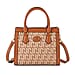 JVC Milano Monogram Mini Tote with Top Handles - Tan & Beige