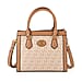 JVC Milano Monogram Mini Tote with Top Handles - Tan & Beige