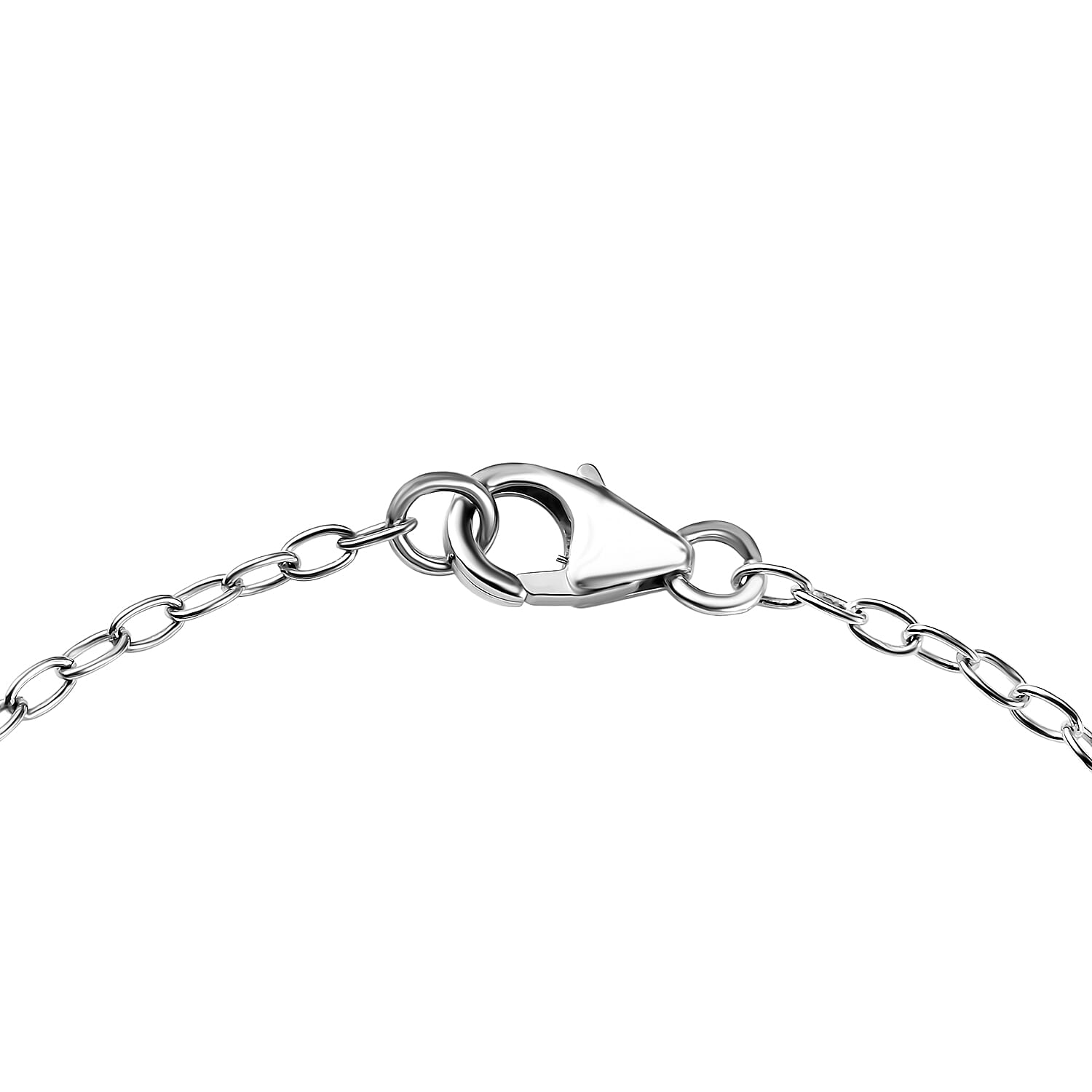 D'Joy Verde Onyx Chain Bracelet (Size - 7.5) in Platinum Overlay Sterling Silver 9.07 Ct.