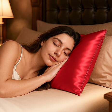 THE BEST SILK OFFER OF 2025 --Cloud Nine Mulberry Silk Pillow Case - Red