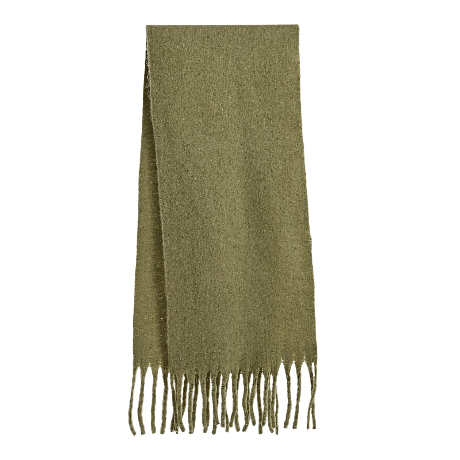 Super Soft Tassel Scarf (198 x 40cm) - Green