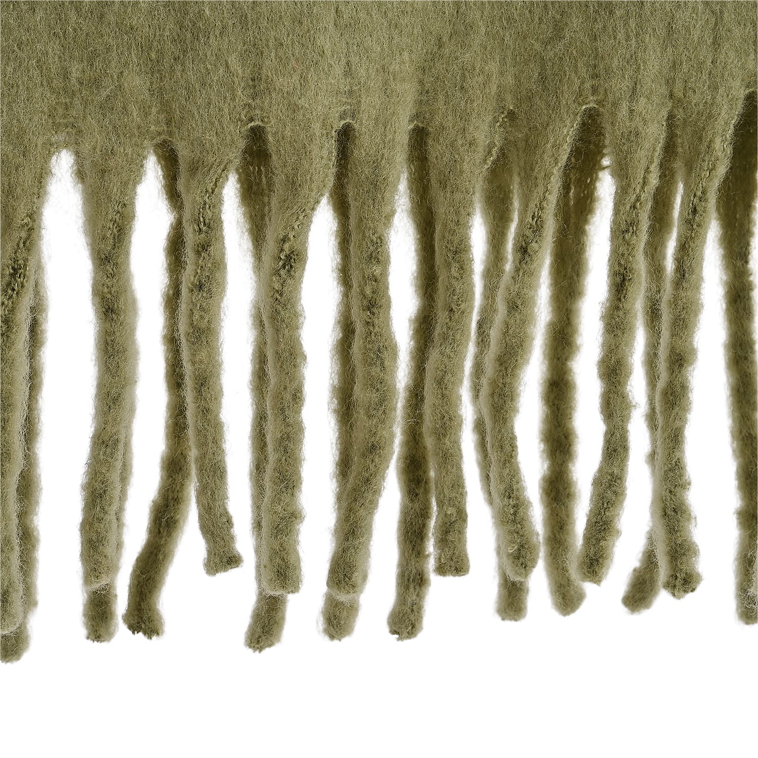 Super Soft Tassel Scarf (198 x 40cm) - Green