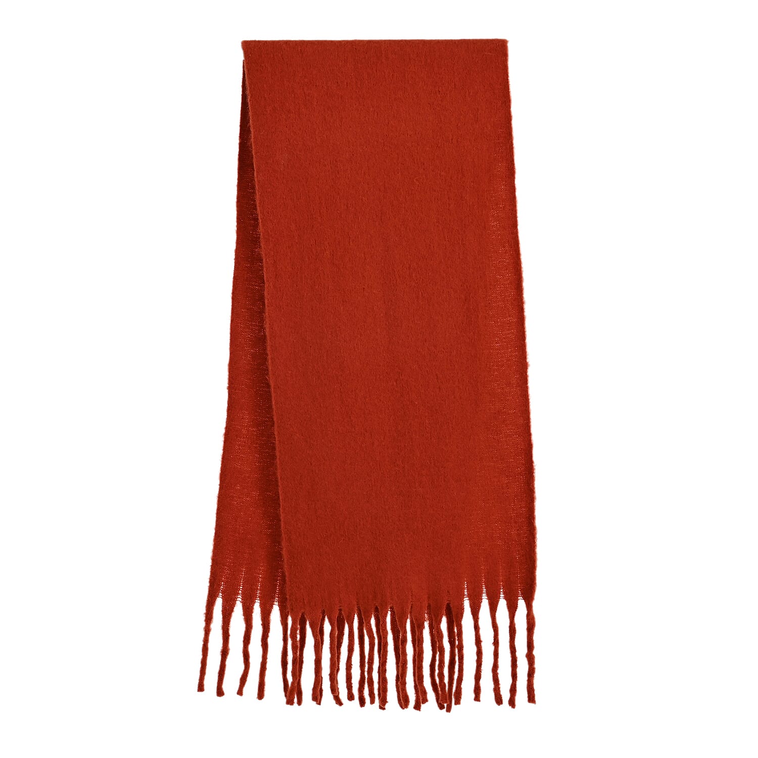 Super Soft Tassel Scarf (198 x 40cm) - Teracotta