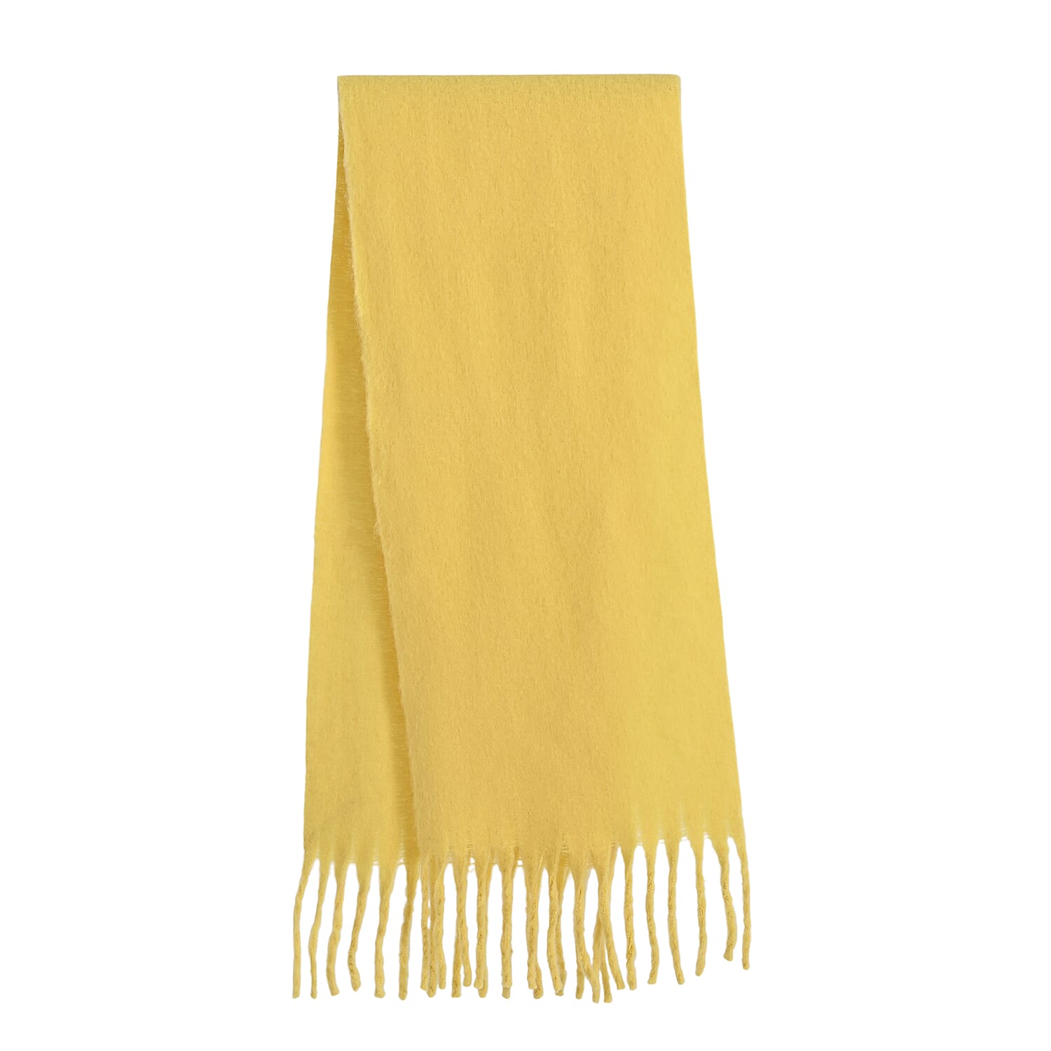 Super Soft Tassel Scarf (198 x 40cm) - Yellow