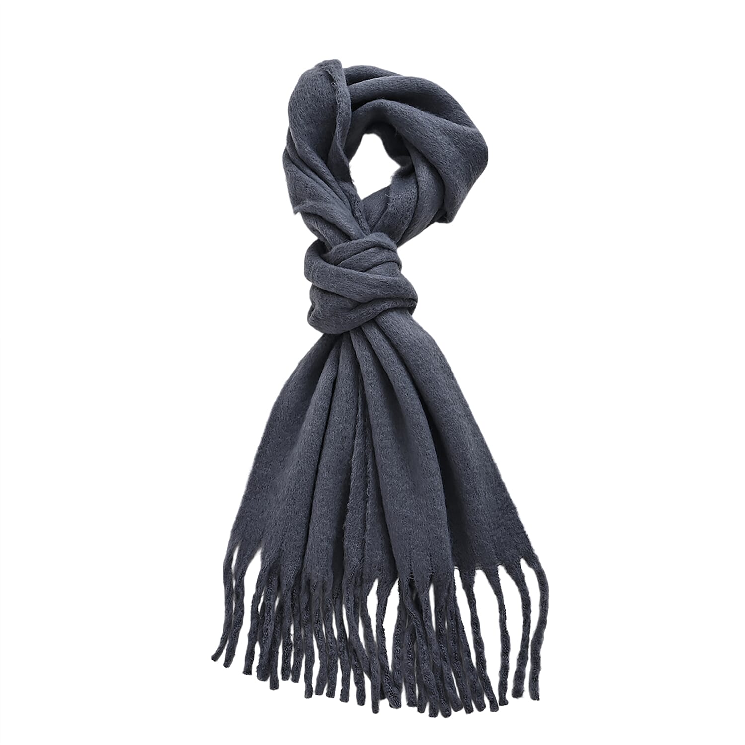 Super Soft Tassel Scarf (198 x 40cm) - Grey