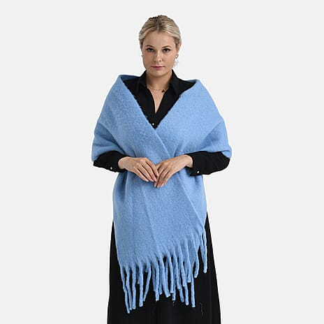 Super Soft Tassel Scarf (198 x 40cm) - Dark Blue