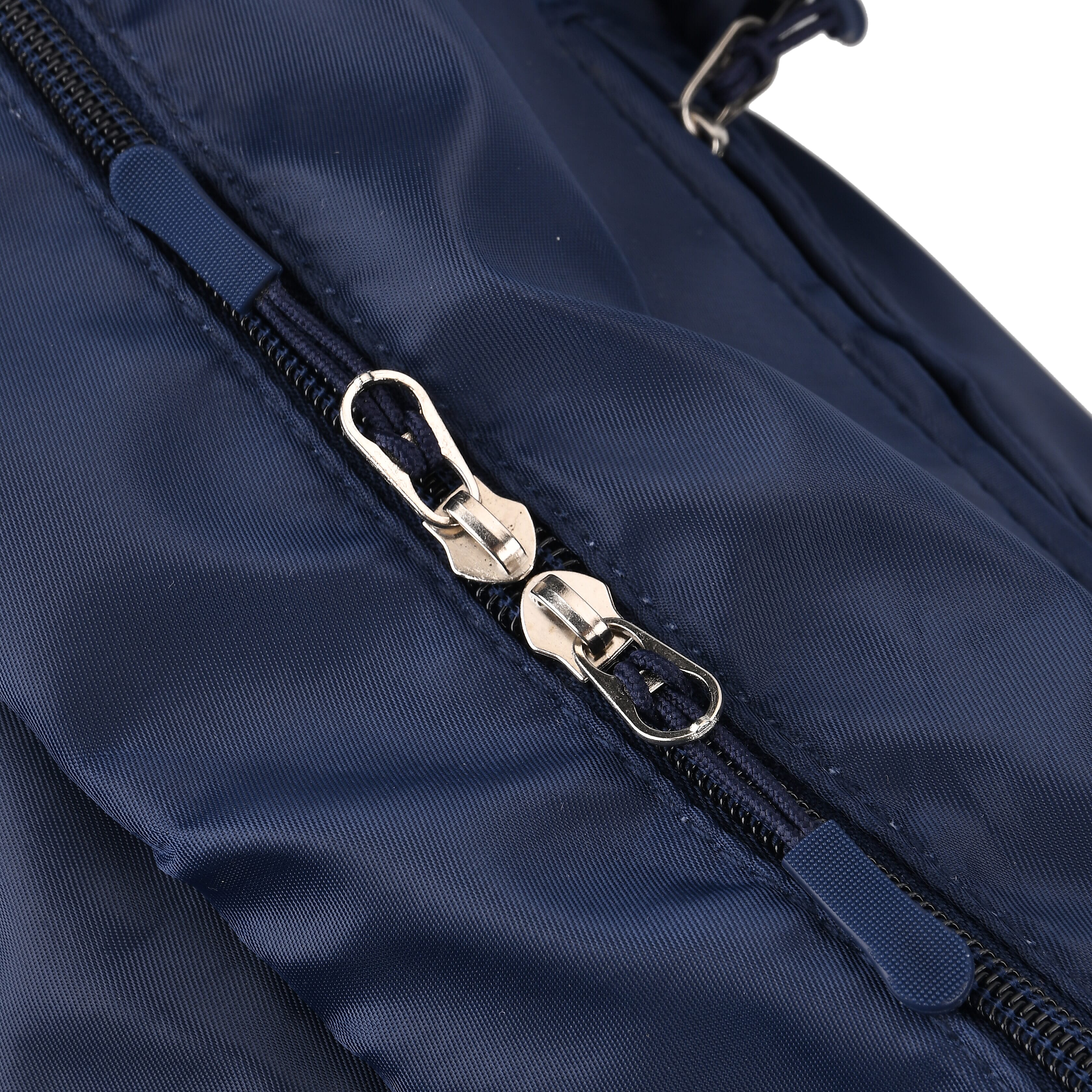 Water Repellent Pleated Travel Dufflle Bag - Navy