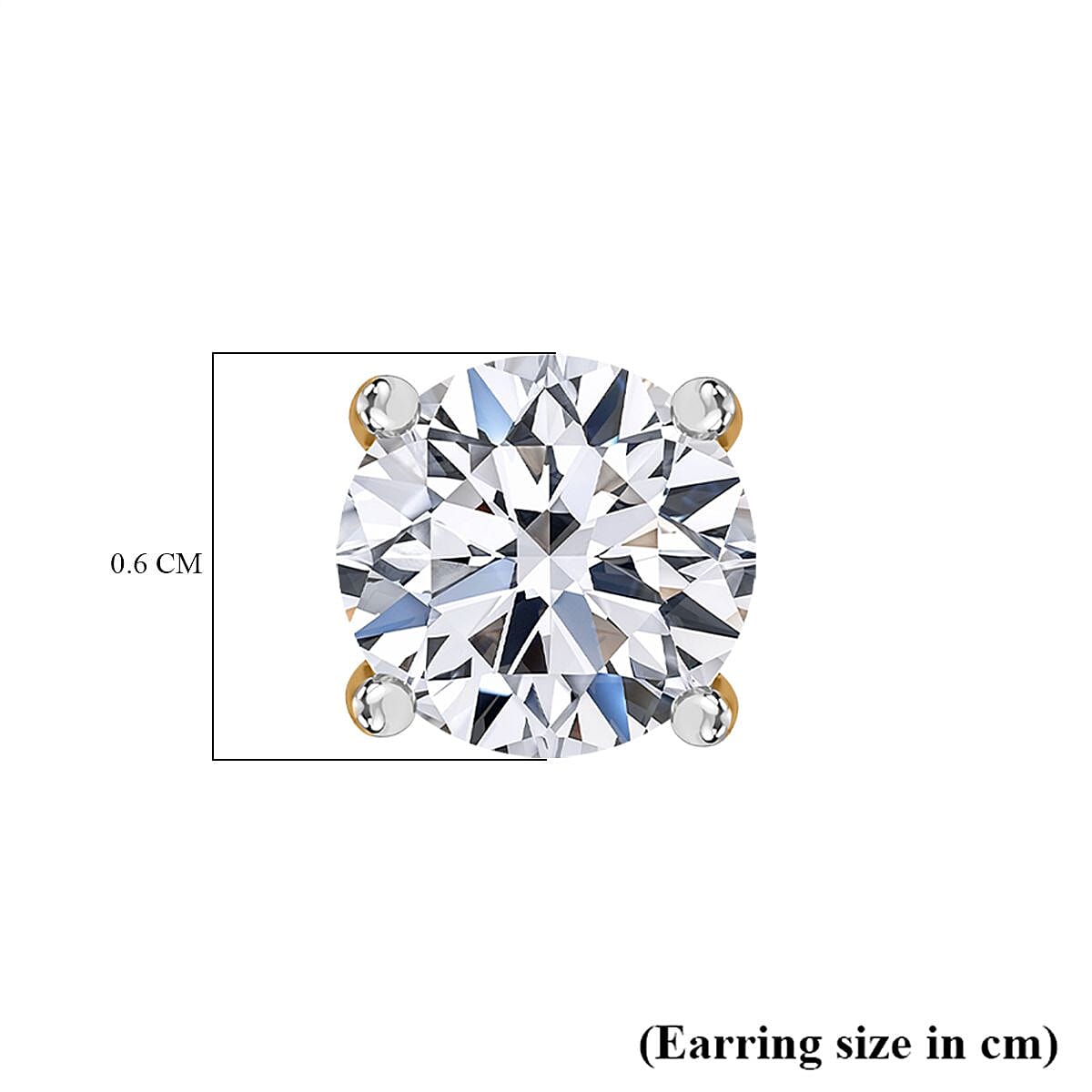 Black Friday Deal - Luxuriant 9K Yellow Gold Lab Grown SGL Certified Diamond (SI-GH) Solitaire Stud Earring with Push Back 2.00 Ct.