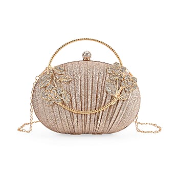 https://tjcuk.sirv.com/Products/82/3/8231692/Ruched-Crystal-Flower-Embellished-Clutch-Bag-with-Gold-Handle-Rose-Gol_8231692.jpg?w=342&h=342