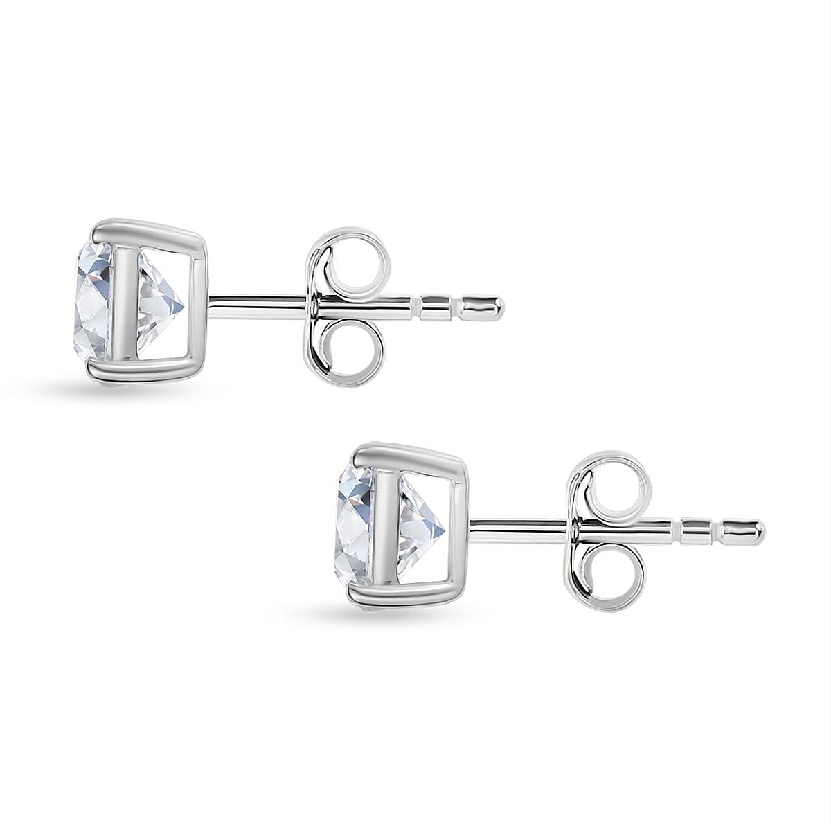 Black Friday Deal- Luxuriant Diamond 9K White Gold Lab Grown SGL Certified  Diamond SI-GH, Solitaire Earrings 2.00 Ct.