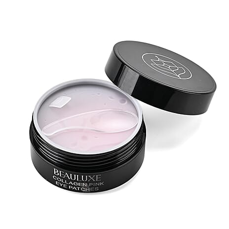 Beauluxe - Set of 2 Collagen Seaweed Gel Under-Eye Masks - Hydrating Hydrogel Patches with Witch Hazel, Oat - Sweet Orange Essential Oil (30 Pairs x Gold - 30 Pairs x Pink)