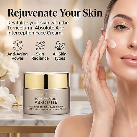 Elizabeth Grant Torricelumn Super Collection - Age Interception Face Cream 100 ml, Probiotic Eye Cream, 15 ml Tool Vibrating Head