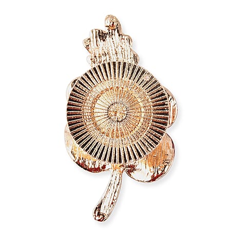 Austrian Multi Color Crystal Magnetic Brooch in Yellow Gold Plated