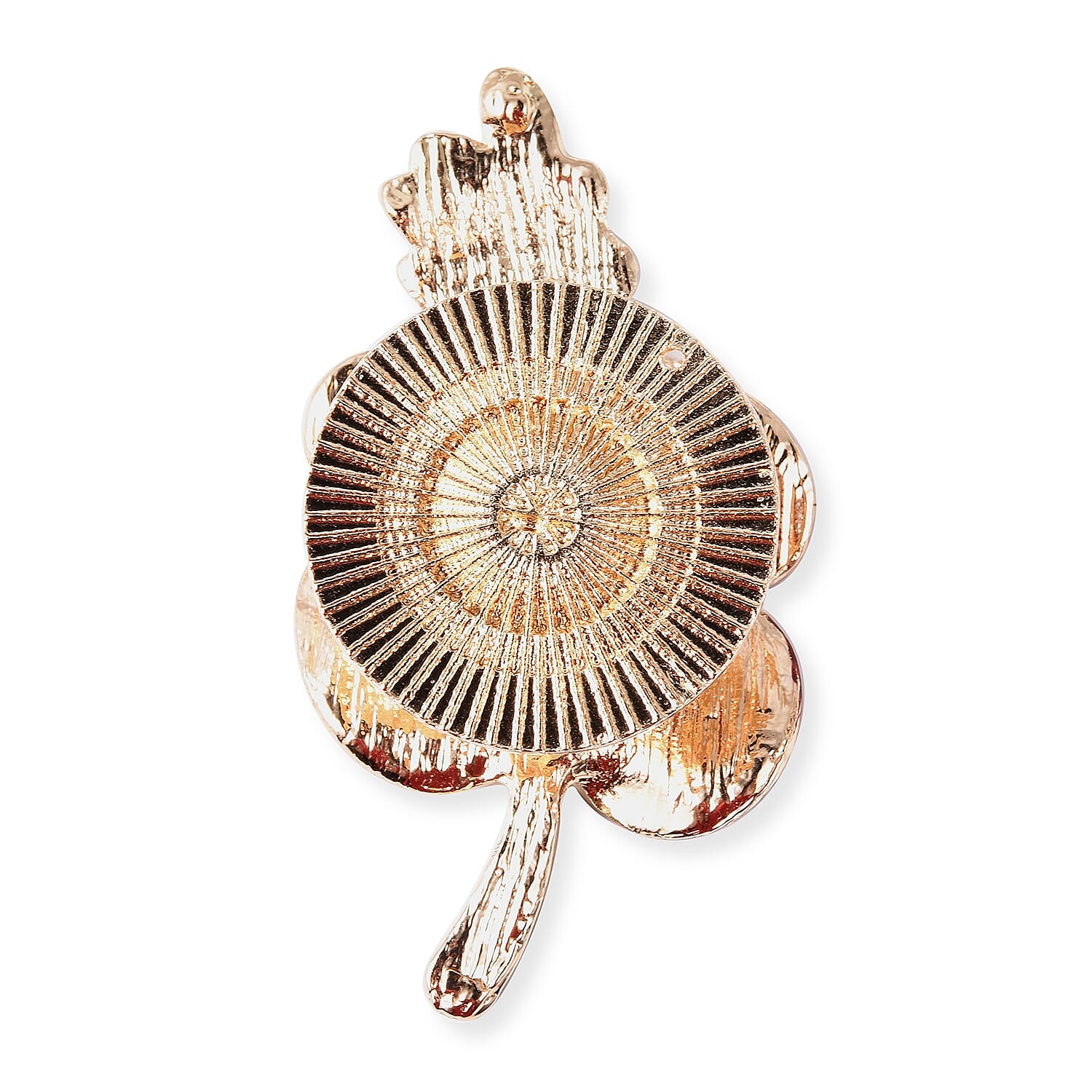 Austrian Multi Color Crystal Magnetic Brooch in Yellow Gold Plated