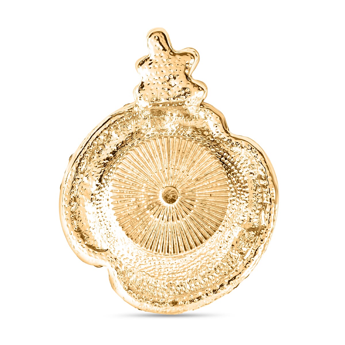 Austrian Red Crystal & Austrian Black Crystal Magnetic Brooch in Yellow Gold Tone