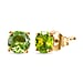 D'joy Garden Natural Hebei Peridot Studs 2 Stone Push Post Earring in Platinum Overlay Sterling Silver 1.90 Ct.