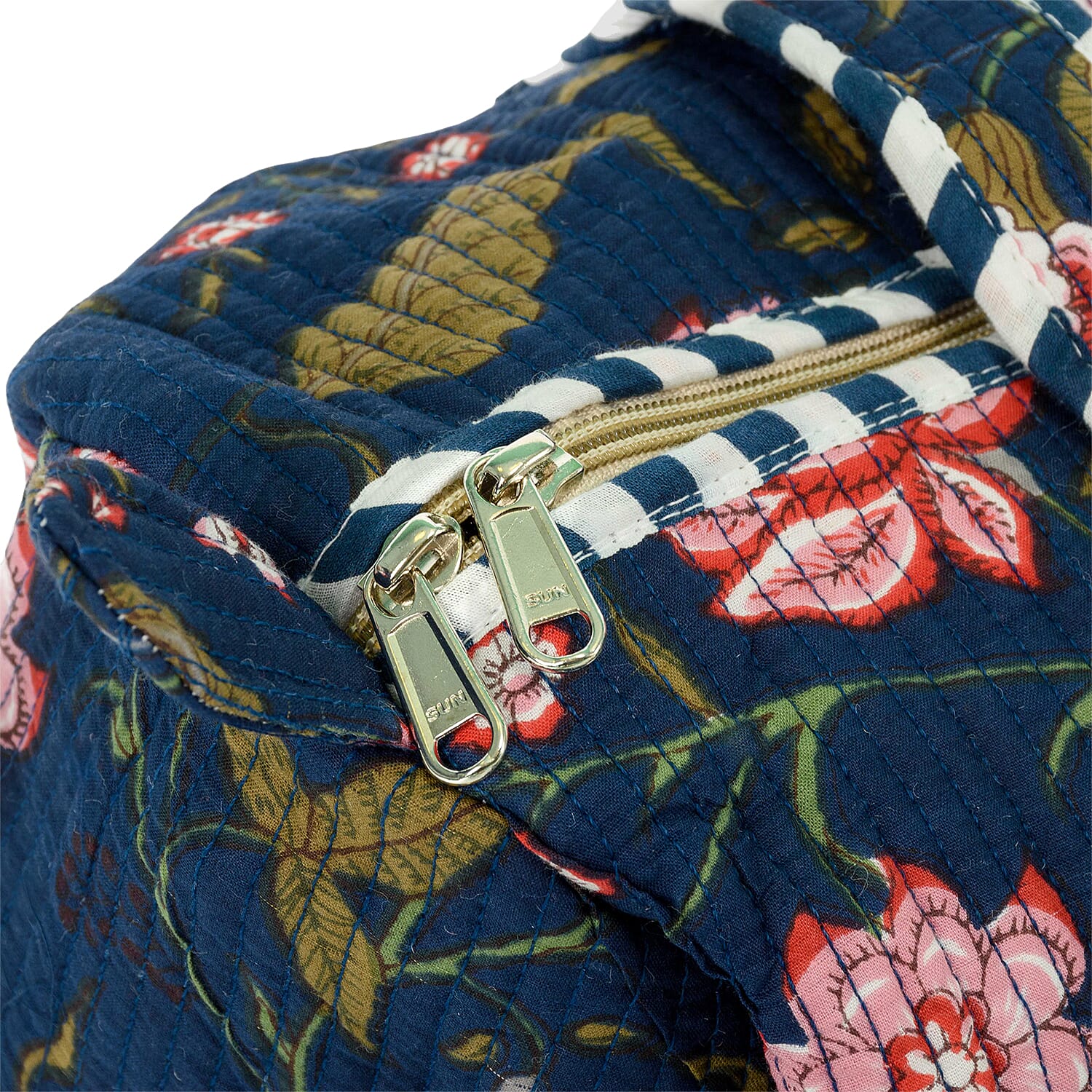 Pure Cotton Duffle Bag - Blue