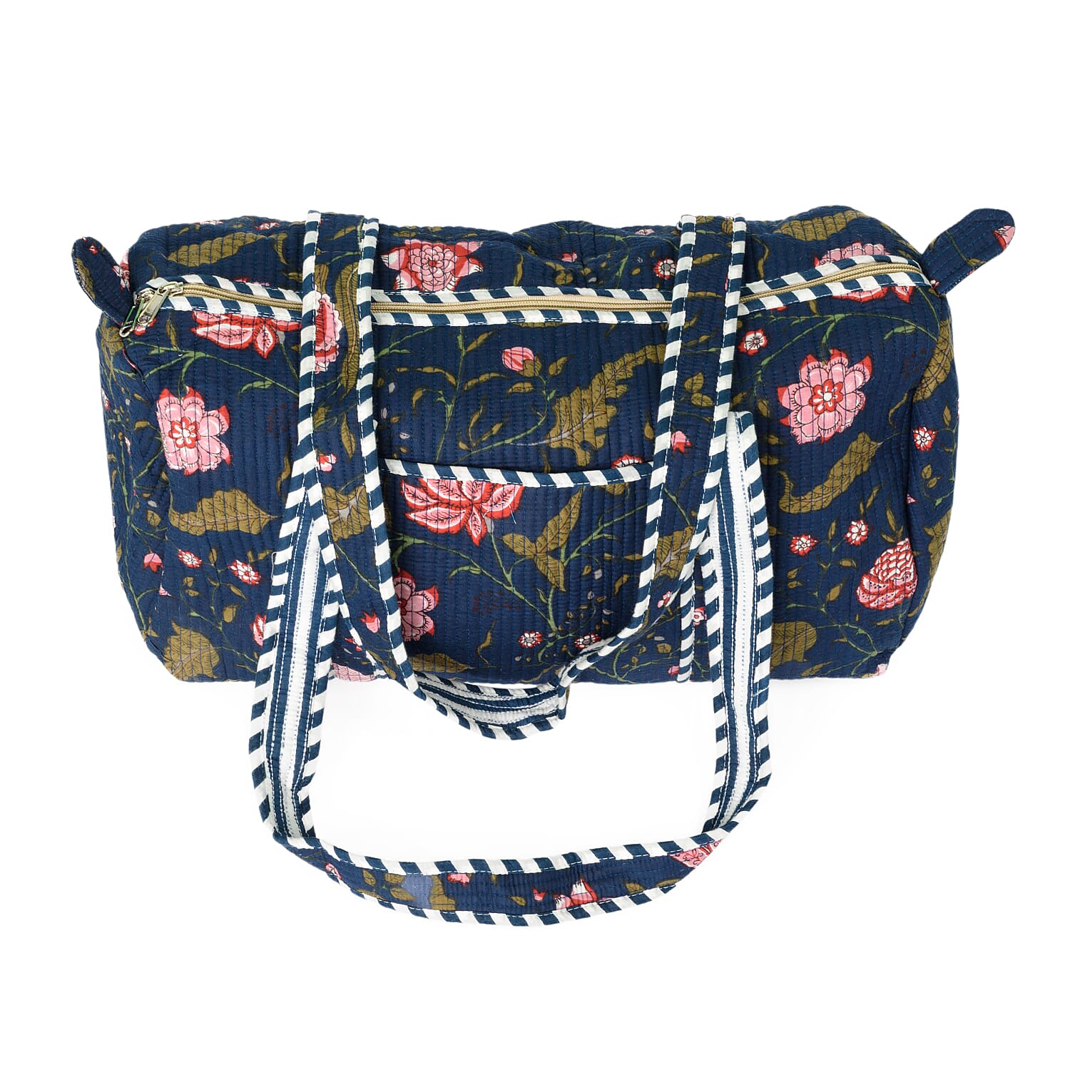 Pure Cotton Duffle Bag - Blue