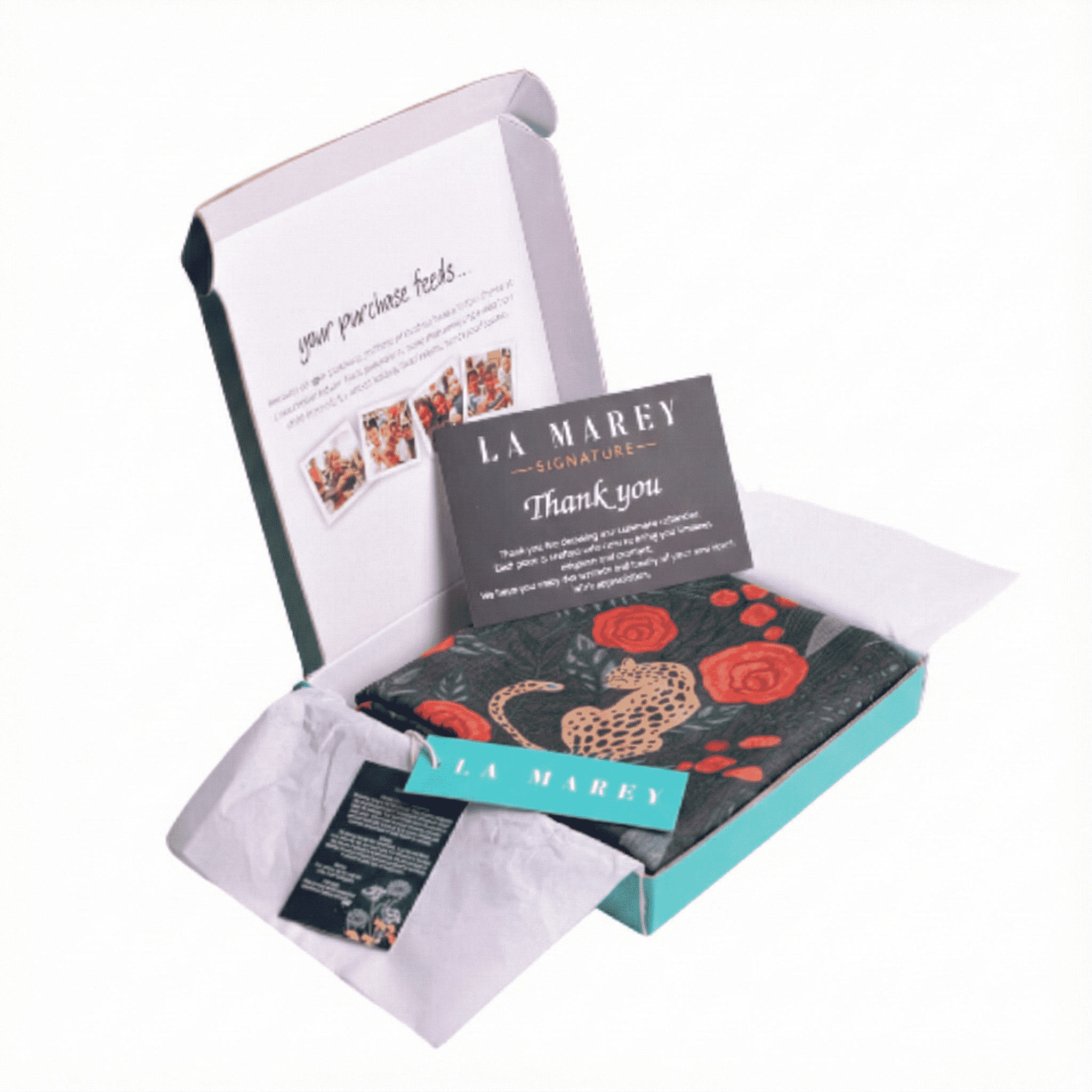 La Marey Signature - Valissiere 100% Cashmere Wool Scarf (One Size) - Black Leopard