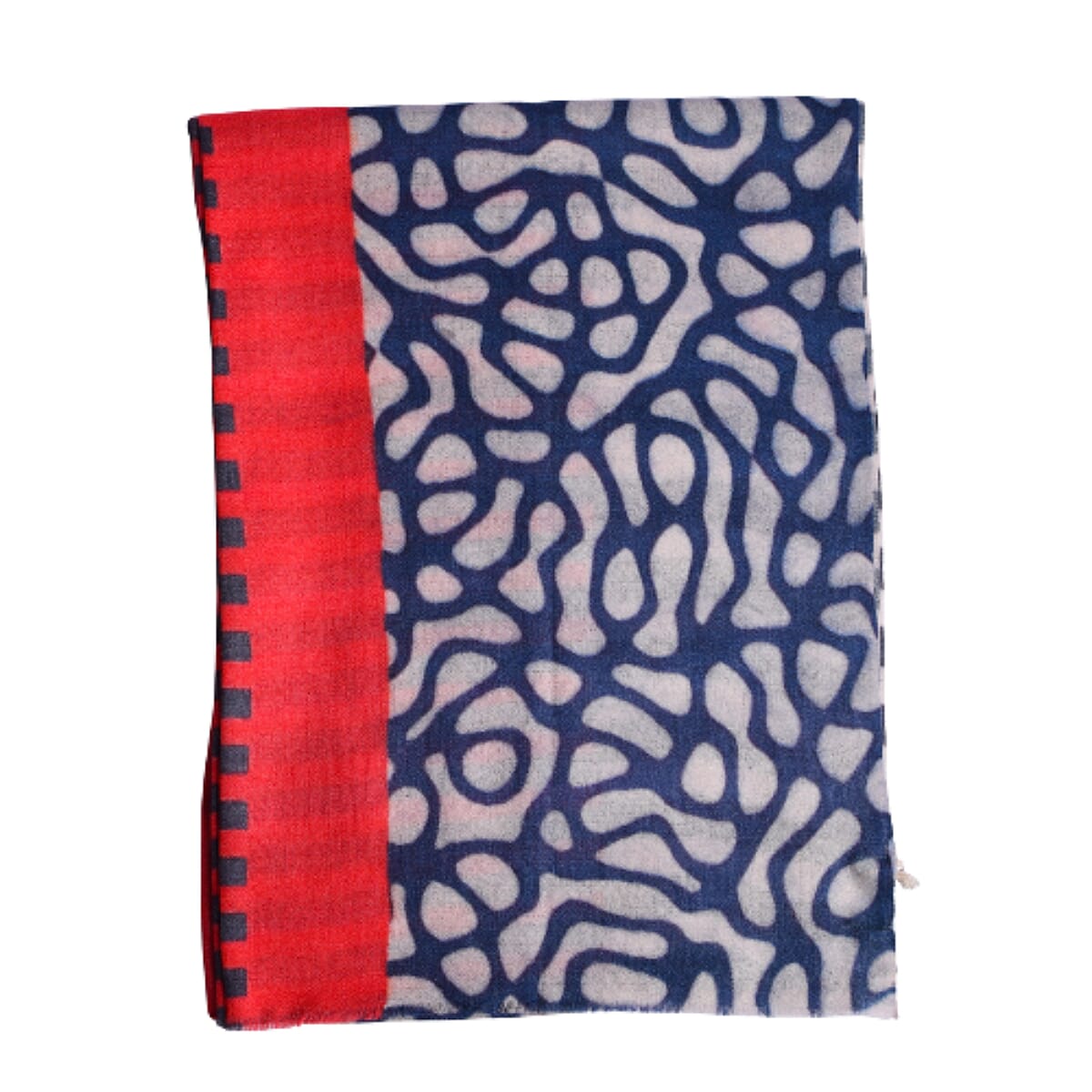 La Marey Signature - Valissiere 100% Cashmere Wool Scarf (Size - One Size) - Black Red Dots