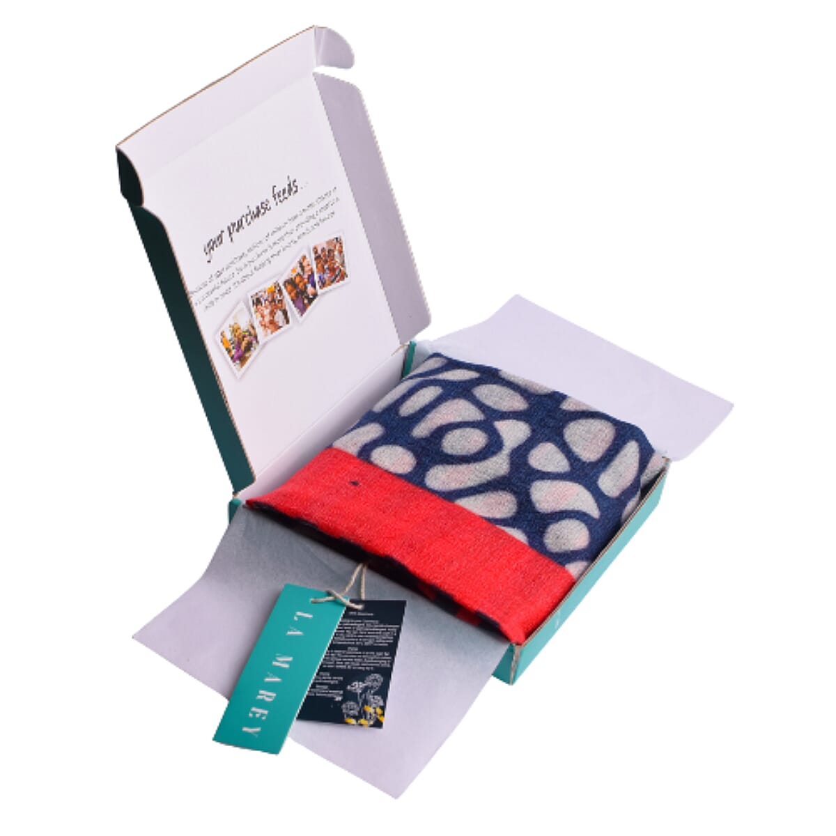 La Marey Signature - Valissiere 100% Cashmere Wool Scarf (Size - One Size) - Black Red Dots