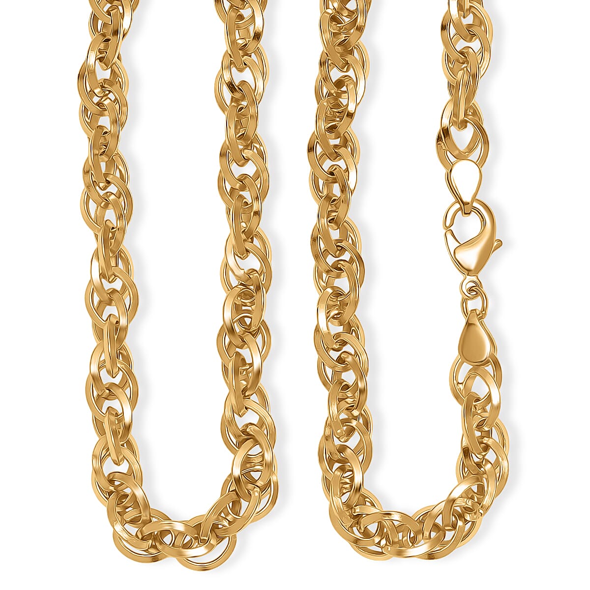 EverTrue Bronzella Collection - Prince of Wales Necklace (Size - 20) with Lobster Clasp in 18K Gold Plating
